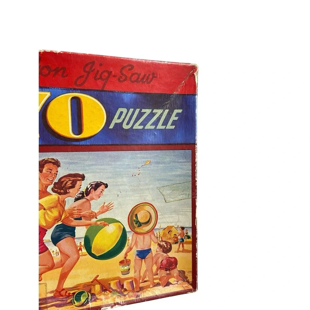 Vintage Waddington The 470 Puzzle No. 118 Beach Scene 470+ Piece Jigsaw